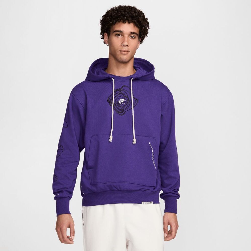 Nike Purple Standard Issue Basketball Pullover Hoodie w Zippered Utility Pocket